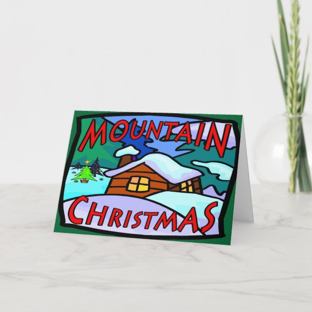 Mountain Christmas Holiday Card (Front)