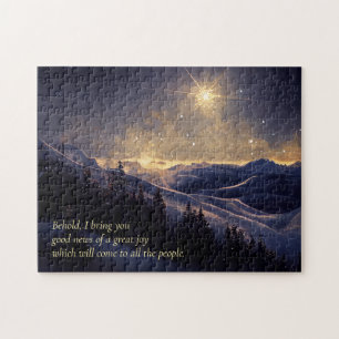 Mountain Christmas Star Jigsaw Puzzle