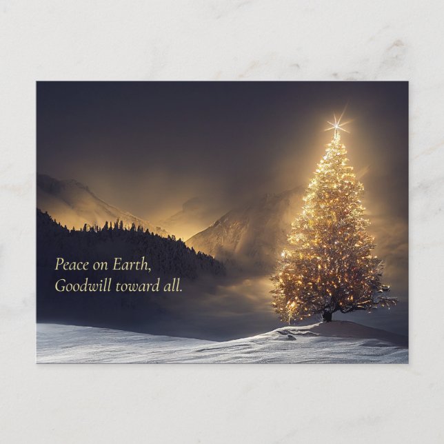 Mountain Christmas Tree Postcard (Front)