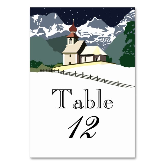 Mountain Church Christmas Number Table Number (Front)