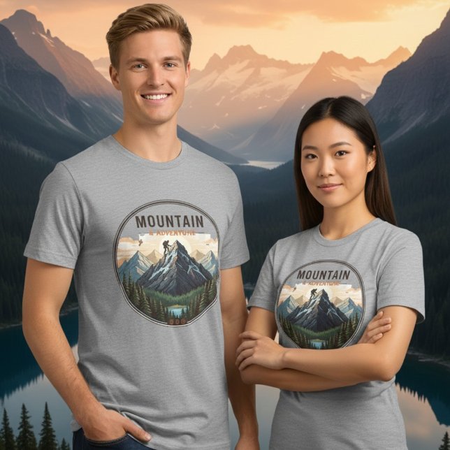 Mountain Climber Adventure Patch Men's Tee (Creator Uploaded)