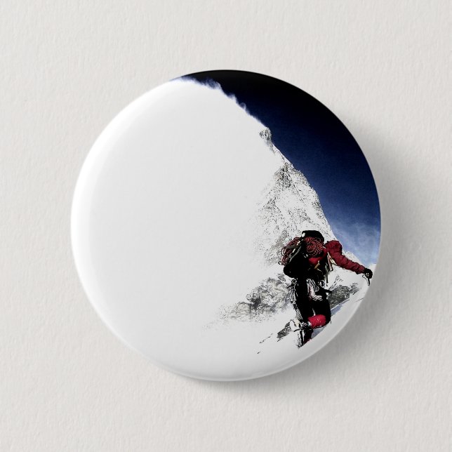 Mountain Climber Extreme Sports 2 Inch Round Button (Front)