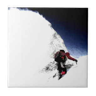 Mountain Climber Extreme Sports Motivational Tile