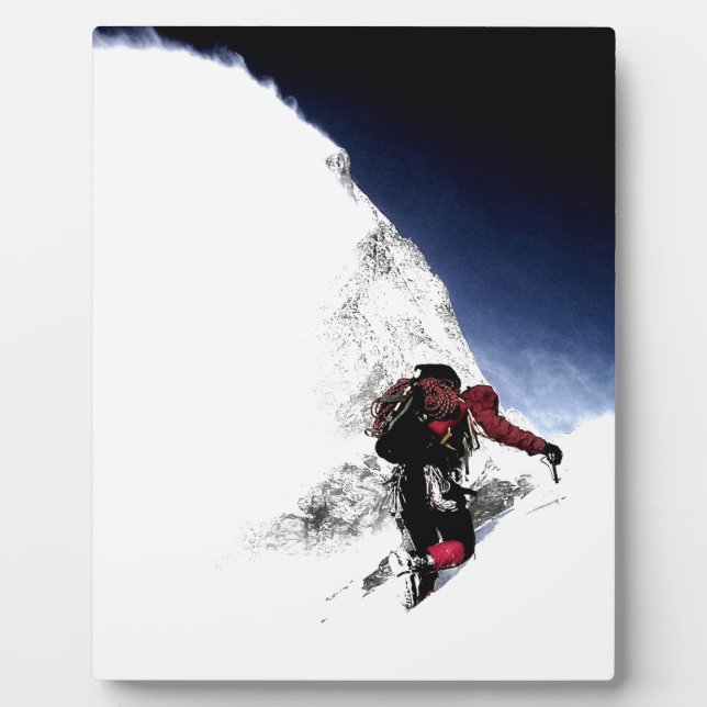 Mountain Climber Extreme Sports Plaque (Front)
