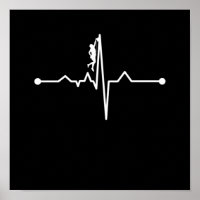 Mountain Climber Heartbeat Rock Climbing Lover Gra