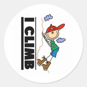 Mountain Climber I Climb  Classic Round Sticker