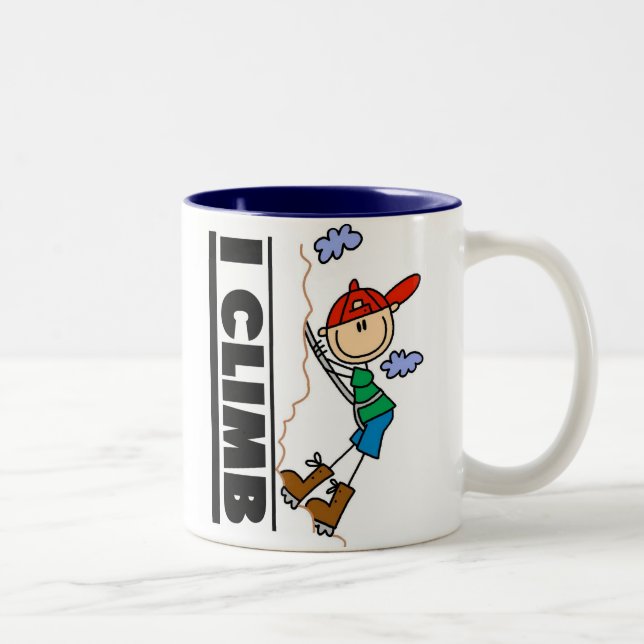 Mountain Climber I Climb  Two-Tone Coffee Mug (Right)
