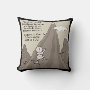 Mountain Climber Throw Pillow