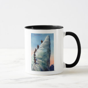 Mountain Climbers Attempting to Ascend a Serac Mug