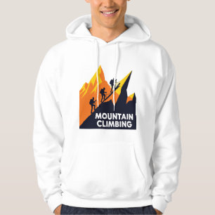 Mountain Climbing Adventure Silhouette Hoodie