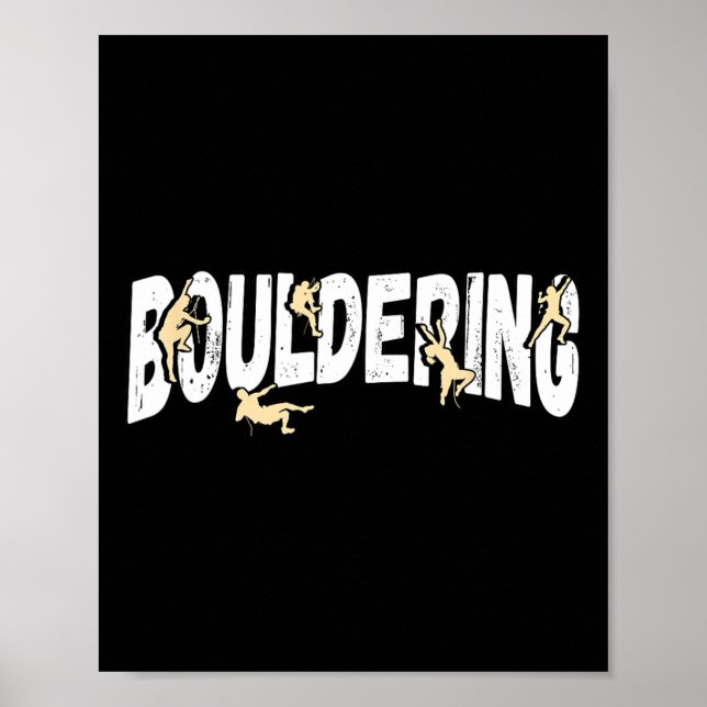 Mountain Climbing Bouldering  Poster (Front)