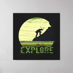 mountain climbing canvas print