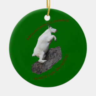 Mountain Climbing Ceramic Ornament