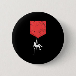 Mountain Climbing Chest Pocket Bouldering Rock Cli 2 Inch Round Button