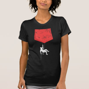 Mountain Climbing Chest Pocket Bouldering Rock Cli T-Shirt