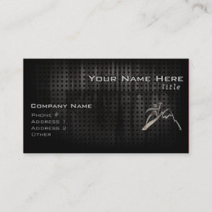 Mountain Climbing; Cool Black Business Card