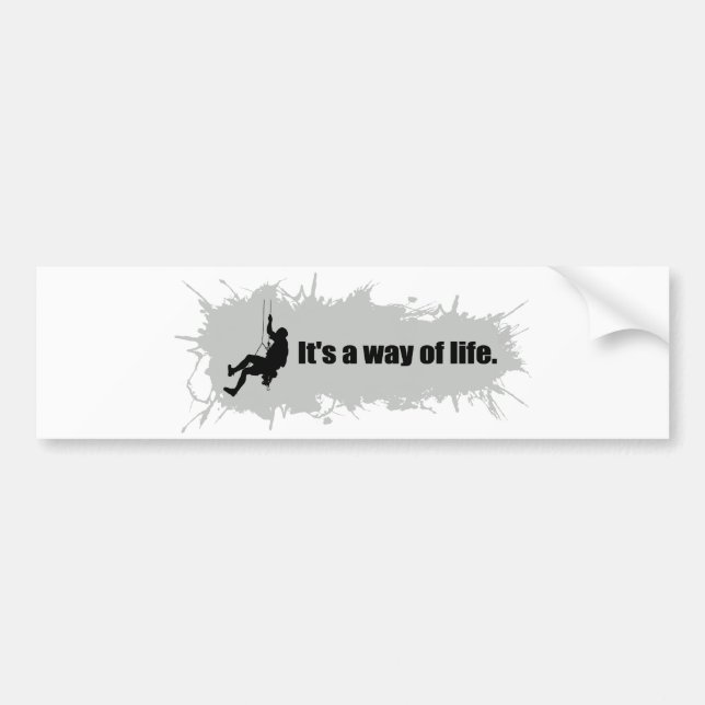 Mountain Climbing is a Way of Life Bumper Sticker (Front)