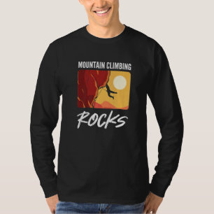 Mountain Climbing Rocks Bouldering Mountaineer Cli T-Shirt