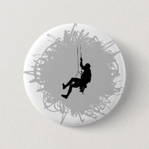 Mountain Climbing Scribble Style 2 Inch Round Button