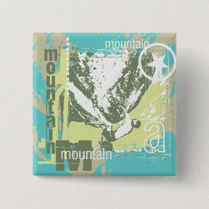 Mountain Climbing Tshirts and Gifts 2 Inch Square Button