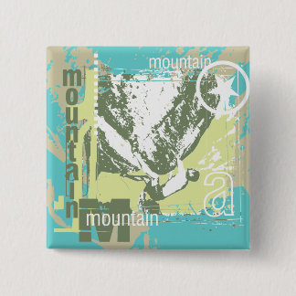 Mountain Climbing Tshirts and Gifts 2 Inch Square Button