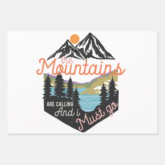 mountain collection wrapping paper sheet (Front)