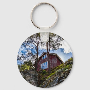 Mountain cottage keychain