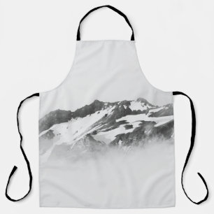 MOUNTAIN COVERED WITH SNOW APRON
