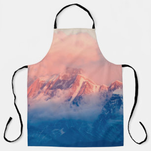 MOUNTAIN COVERED WITH SNOW AT DAYTIME APRON