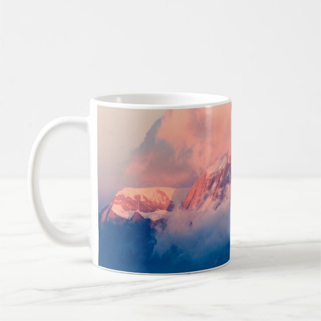 MOUNTAIN COVERED WITH SNOW AT DAYTIME COFFEE MUG (Left)