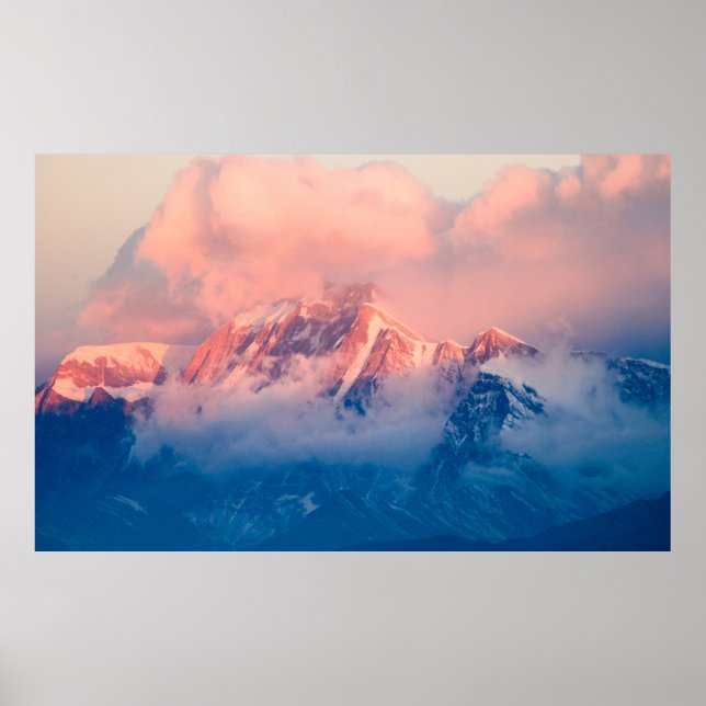 MOUNTAIN COVERED WITH SNOW AT DAYTIME POSTER (Front)