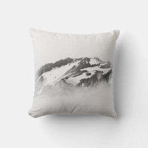 MOUNTAIN COVERED WITH SNOW THROW PILLOW