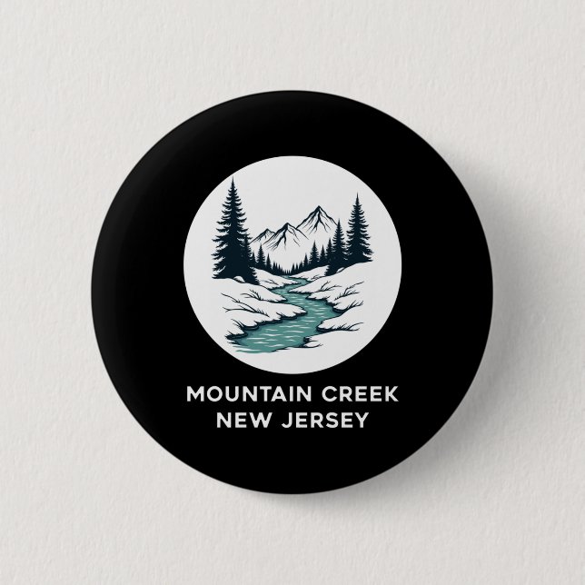 Mountain Creek New Jersey Sticker  2 Inch Round Button (Front)