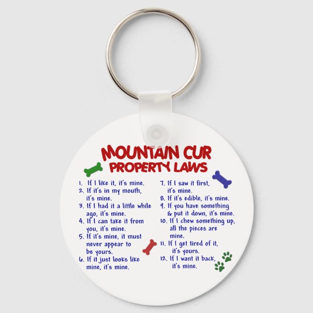 MOUNTAIN CUR Property Laws 2 Keychain (Front)