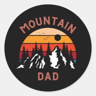 Mountain Dad Classic Round Sticker