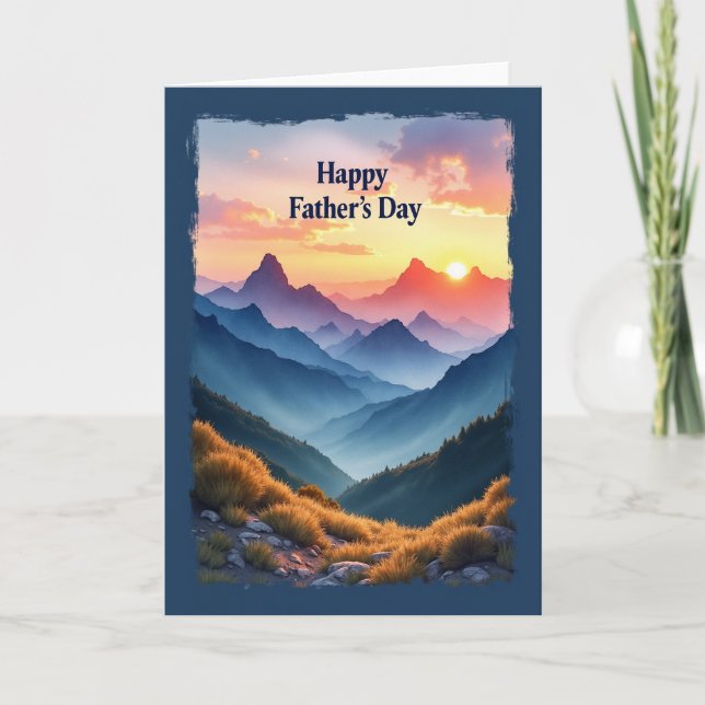 Mountain Dawn Fathers Day Card (Front)