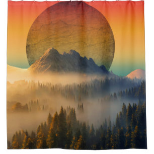MOUNTAIN DAWN FOREST NATURE SUNSET LANDSCAPE