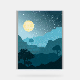 Mountain design acrylic sign