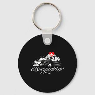 Mountain Doctor Mountains Alps Apres Ski Skiing Sn Keychain