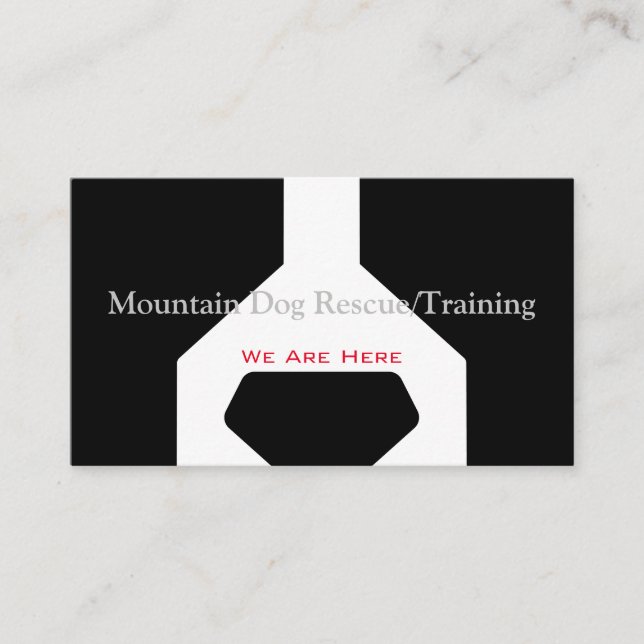 Mountain Dog Rescue/Training Business Card (Front)