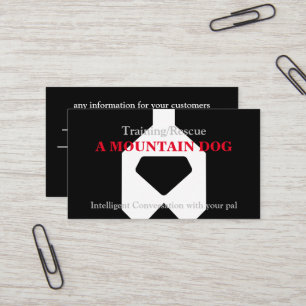 mountain dog training / rescue  business card