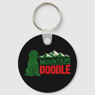Mountain Doodle Dog Lovers Retro Vintage Outdoor Keychain
