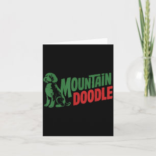 Mountain Doodle Dog Lovers Vintage Retro Outdoor Card
