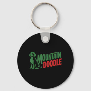 Mountain Doodle Dog Lovers Vintage Retro Outdoor Keychain