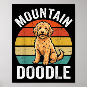 Mountain Doodle Dog Lovers Vintage Retro Outdoor Poster