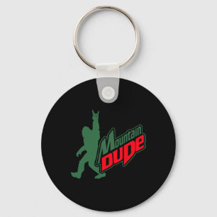 Mountain Dude Funny Bigfoot Sasquatch Hiking Gifts Keychain
