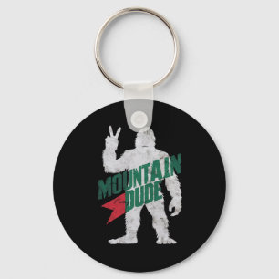 Mountain Dude Funny Bigfoot Sasquatch Hiking Mount Keychain