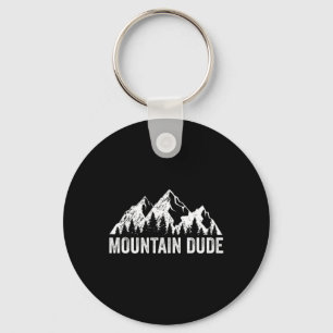 Mountain Dude Nature Rock Climbing Hiking Camping  Keychain