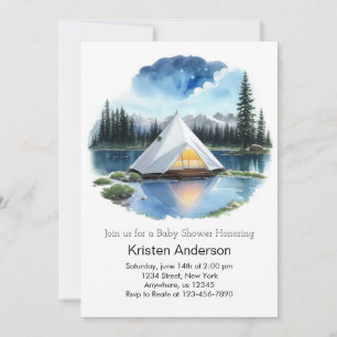 Mountain Escapade Adventure Awaits Baby Shower Invitation