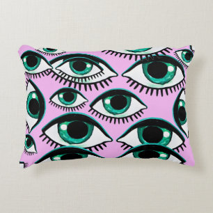 Mountain Eye Abstract Icon Accent Pillow